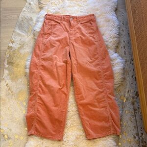 Pilcro Salmon Corduroy Trousers from Anthropologie worn one time size 27 euc